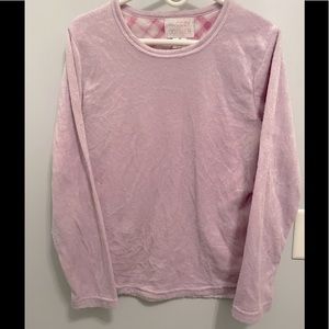 THE COZY CORNER pink plush long sleeve top